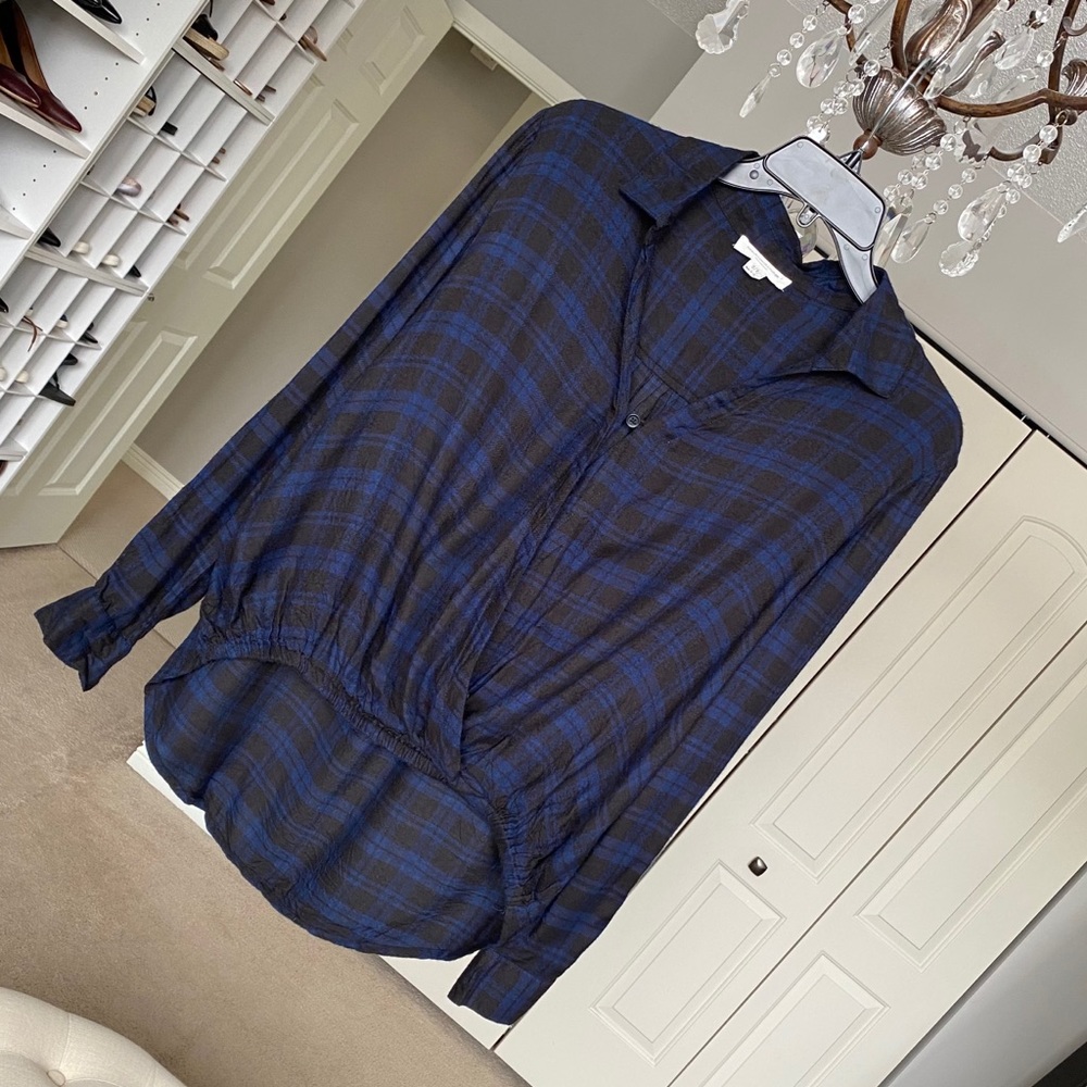 Beachlunchlounge Plaid Hi-Low Top